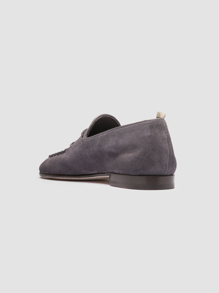 OLIVER 001 - Mocassini in Pelle Scamosciata Blu