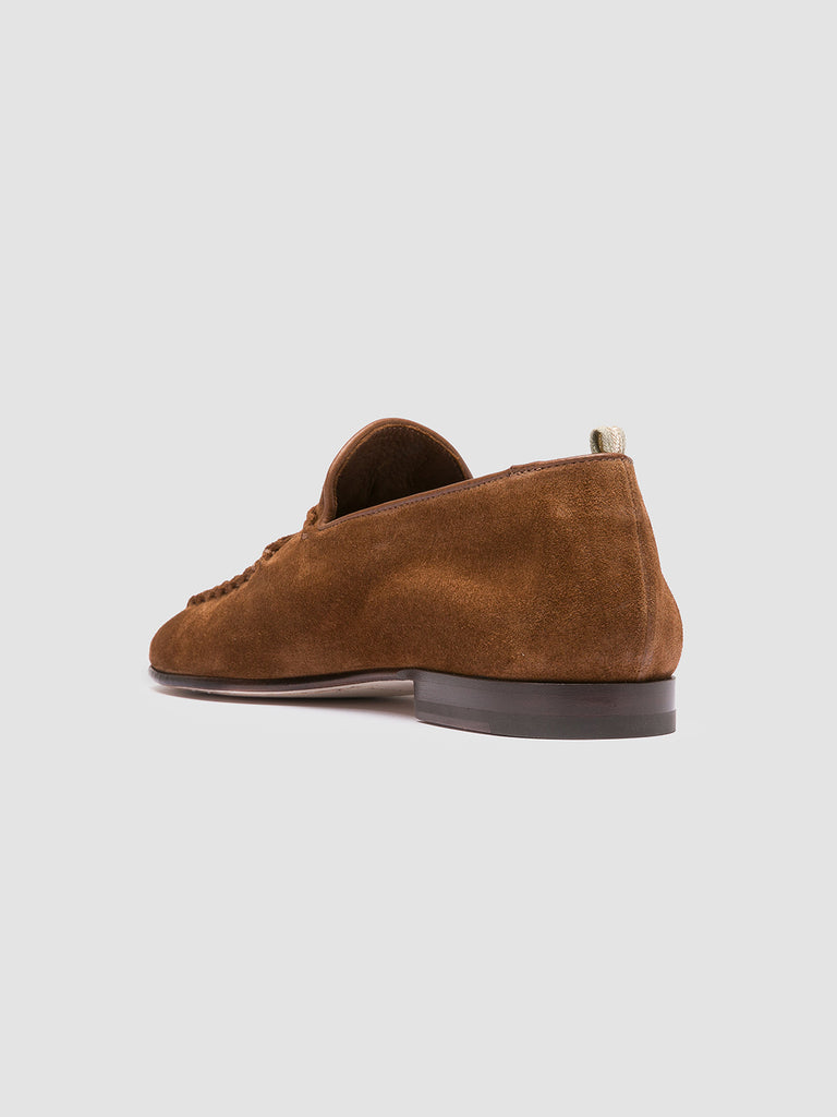 OLIVER 001 - Mocassini in Pelle Scamosciata Marrone