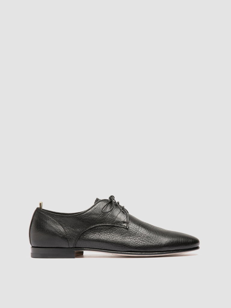 OLIVER 007 - Black Leather Derby Shoes