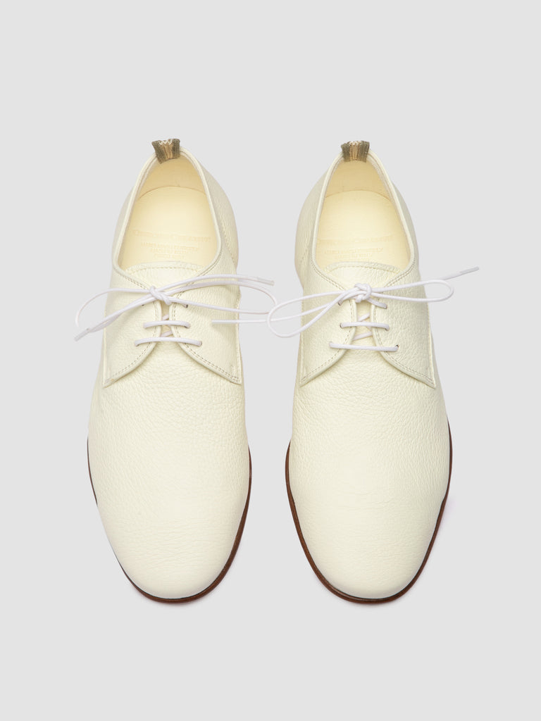 OLIVER 007 - White Leather Derby Shoes
