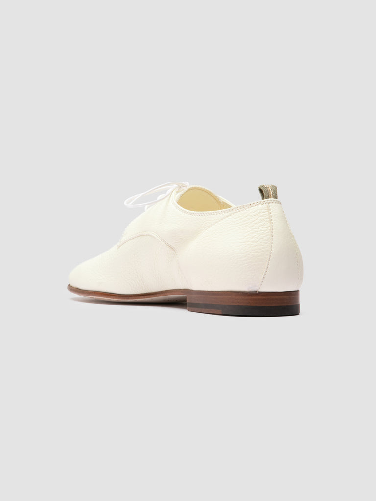 OLIVER 007 - White Leather Derby Shoes