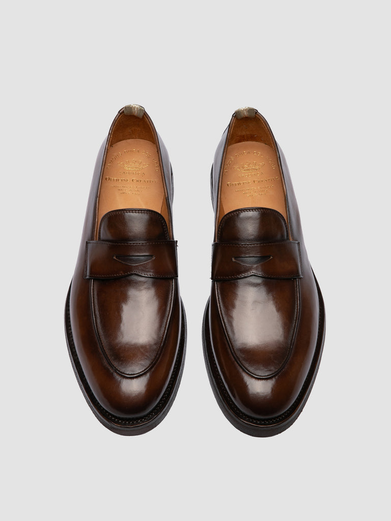 OPERA FLEXI 101 - Brown Leather Penny Loafers