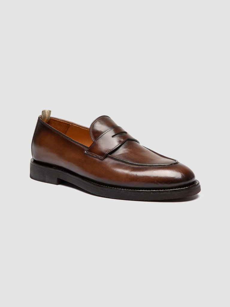 OPERA FLEXI 101 - Brown Leather Penny Loafers