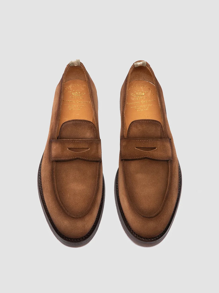 Mens Blue Suede Penny Loafers: OPERA FLEXI 101 Officine Creative - 2