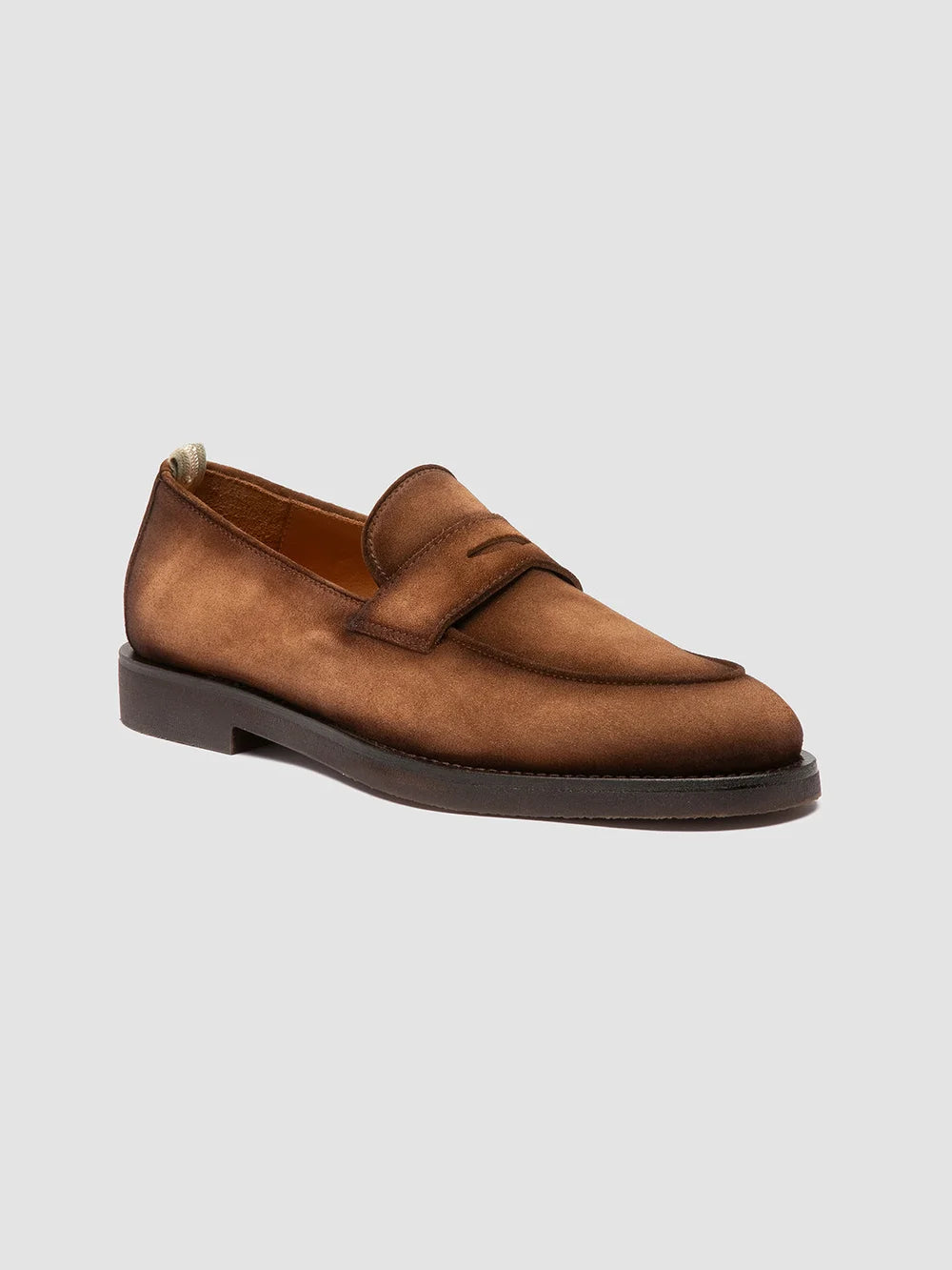 OPERA FLEXI 101 - Light Brown Suede Penny Loafers - image 3,side view