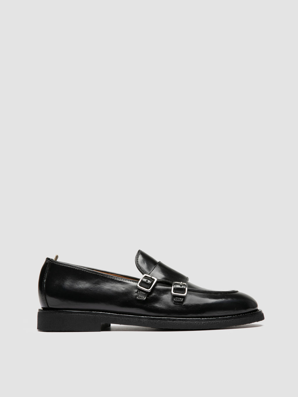 OPERA FLEXI 105 - Scarpe Monk in Pelle Nera - image 1,side view