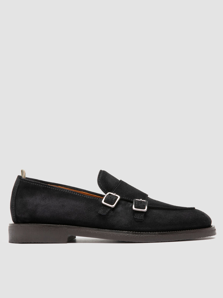 OPERA FLEXI 105 - Scarpe Monk in Pelle Scamosciata Blu