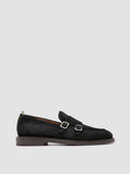 OPERA FLEXI 105 - Scarpe Monk in Pelle Scamosciata Blu - thumb image 1,side view