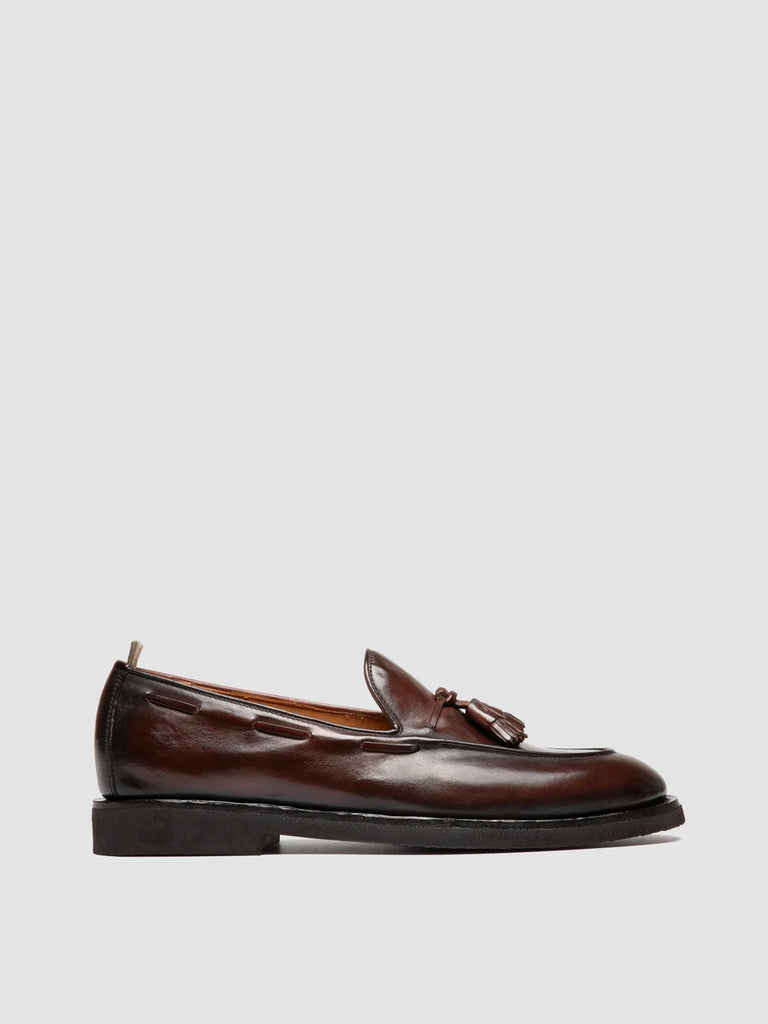 OPERA FLEXI 106 - Mocassini con Nappine in Pelle Bordeaux