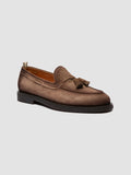 OPERA FLEXI 106 - Mocassini con Nappine in Pelle Scamosciata Marrone - thumb image 3,side view