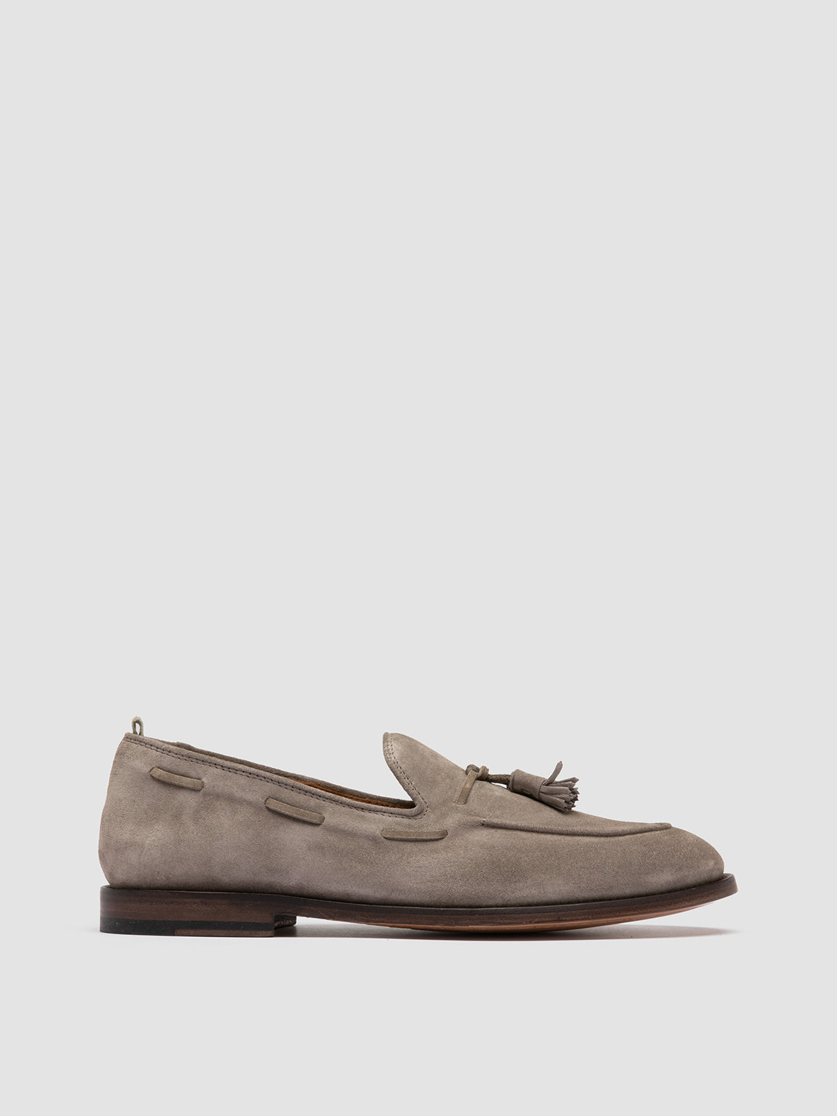 Officine Creative OPERA 002 Mocassini con Nappine in Camoscio Tortora