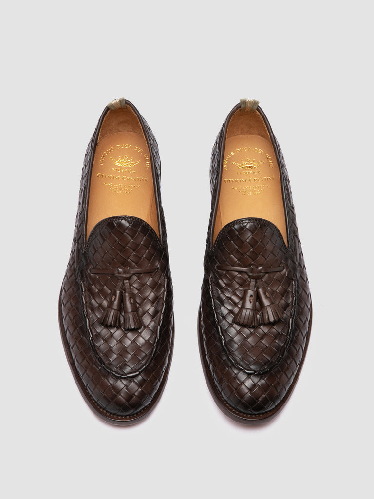 OPERA 004 - Brown Leather Tassel Loafers Men Officine Creative - 2