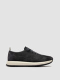 PAPEL 001 - Blue Suede Low Top Sneakers - thumb image 1,side view