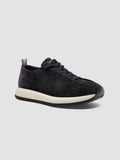 PAPEL 001 - Blue Suede Low Top Sneakers - thumb image 3,side view