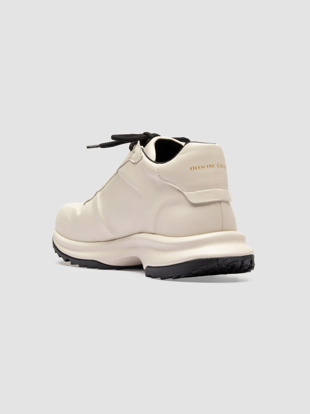 PHASE 001 - White Leather Low Top Sneakers - image 4,side view