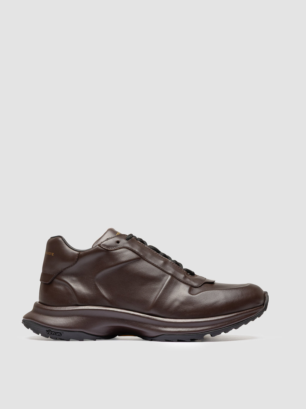 PHASE 001 - Sneaker Basse in Pelle Marrone - image 1,side view