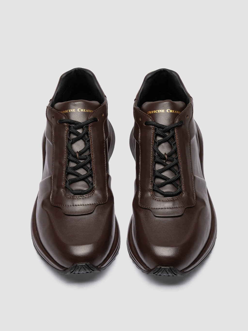 PHASE 001 - Sneaker Basse in Pelle Marrone - image 2,side view