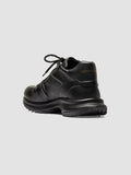 PHASE 001 - Black Leather Low Top Sneakers - thumb image 4,side view