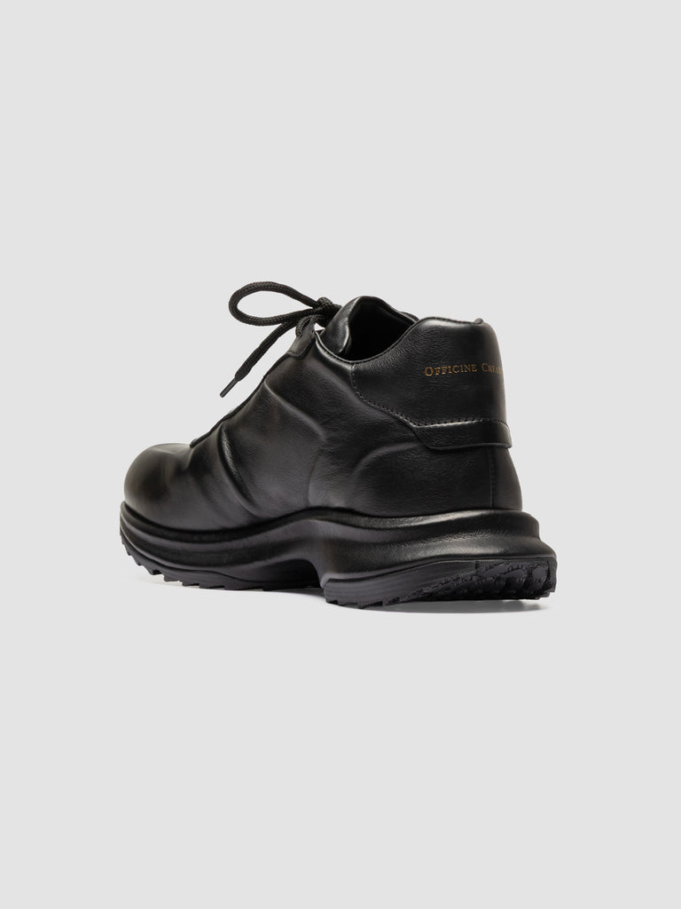 PHAS 001 - Black Leather Low Top Sneakers