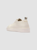 PLUMA 001 - White Leather Low Top Sneakers - thumb image 4,side view