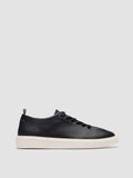 PLUMA 001 - Blue Leather Low Top Sneakers - thumb image 1,side view