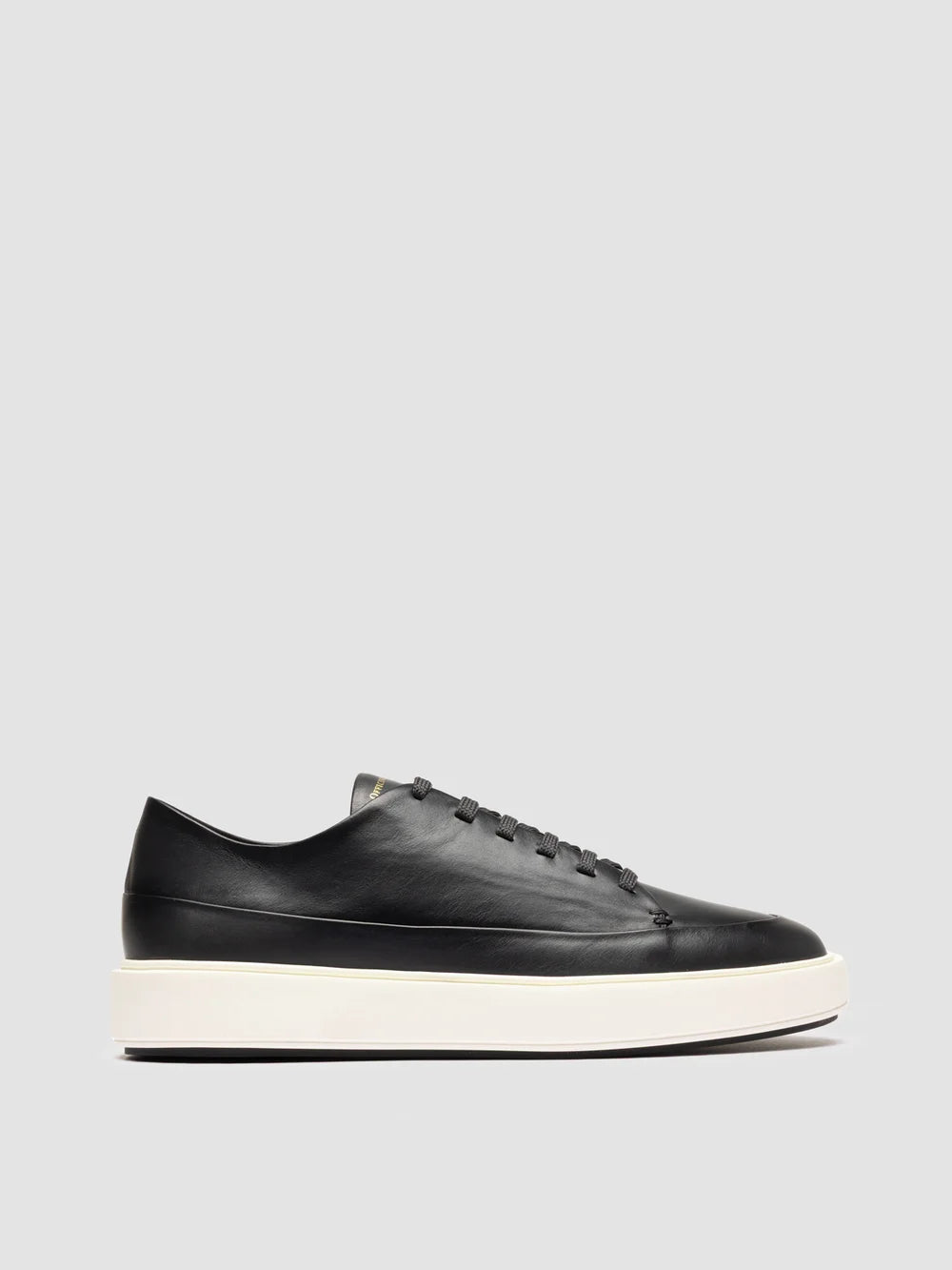 RELEASE 001 - Grey Leather Low Top Sneakers - image 1,side view