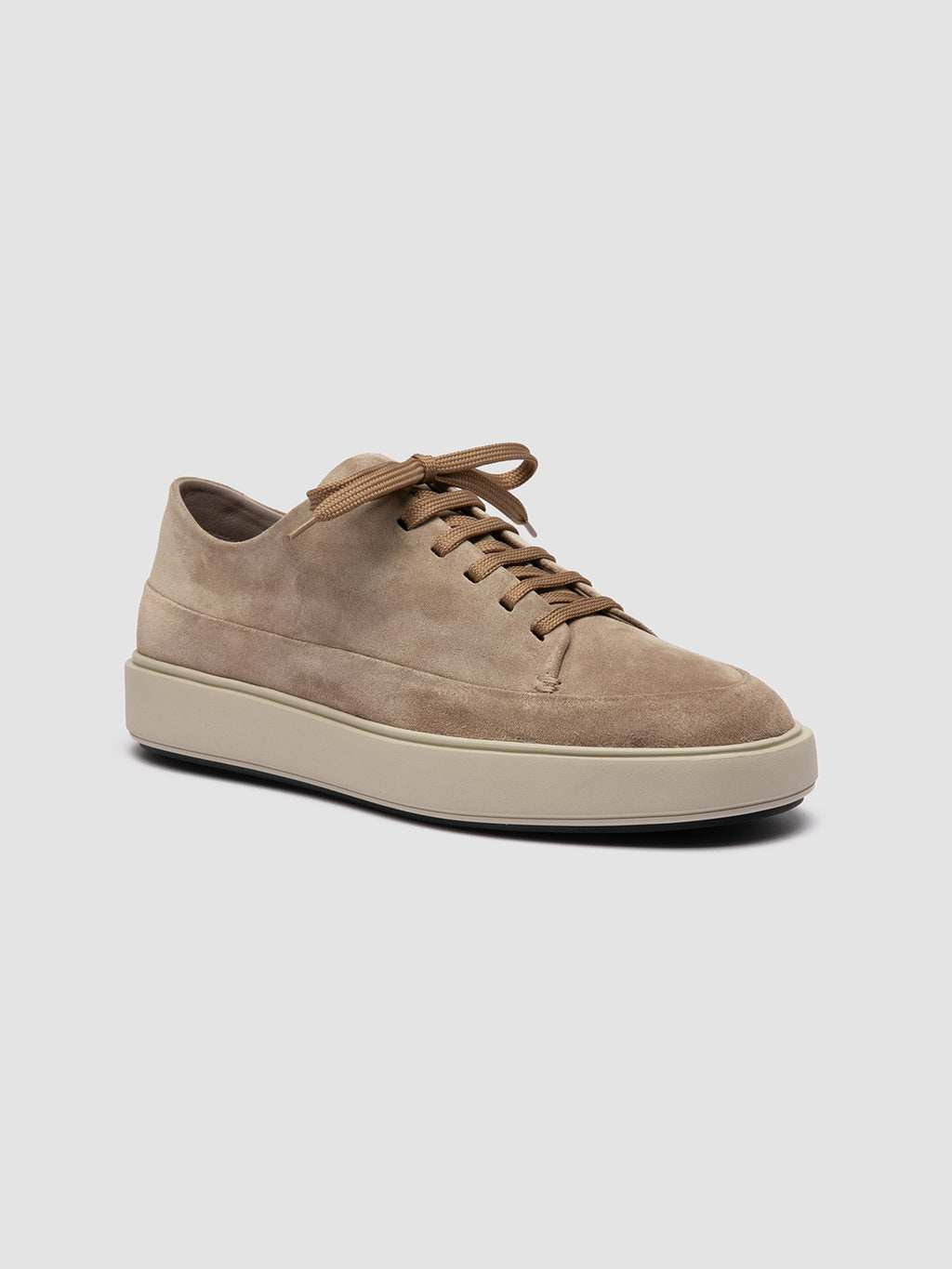 RELEASE 001 - Sneaker Basse in Pelle Scamosciata Tortora