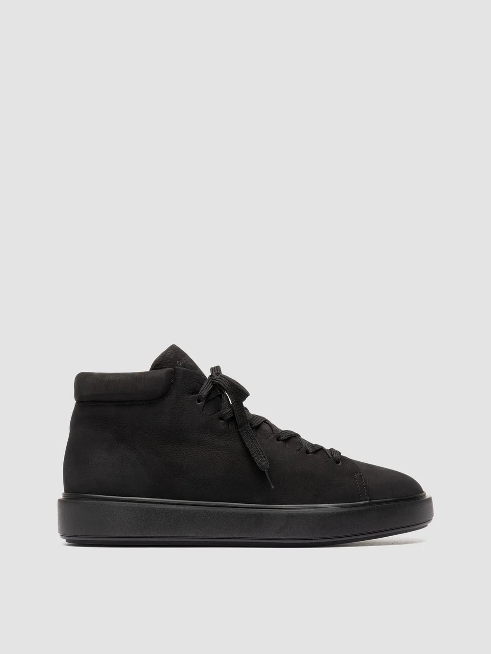 REMASTER 003 - Sneakers Alte in Pelle Scamosciata Nera - image 1,side view
