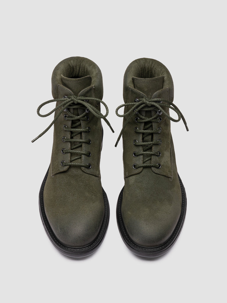 REMOTE 001 - Green Suede Lace Up Boots