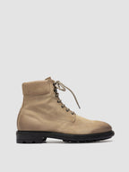REMOTE 001 - Stivali Stringati in Pelle Scamosciata Beige