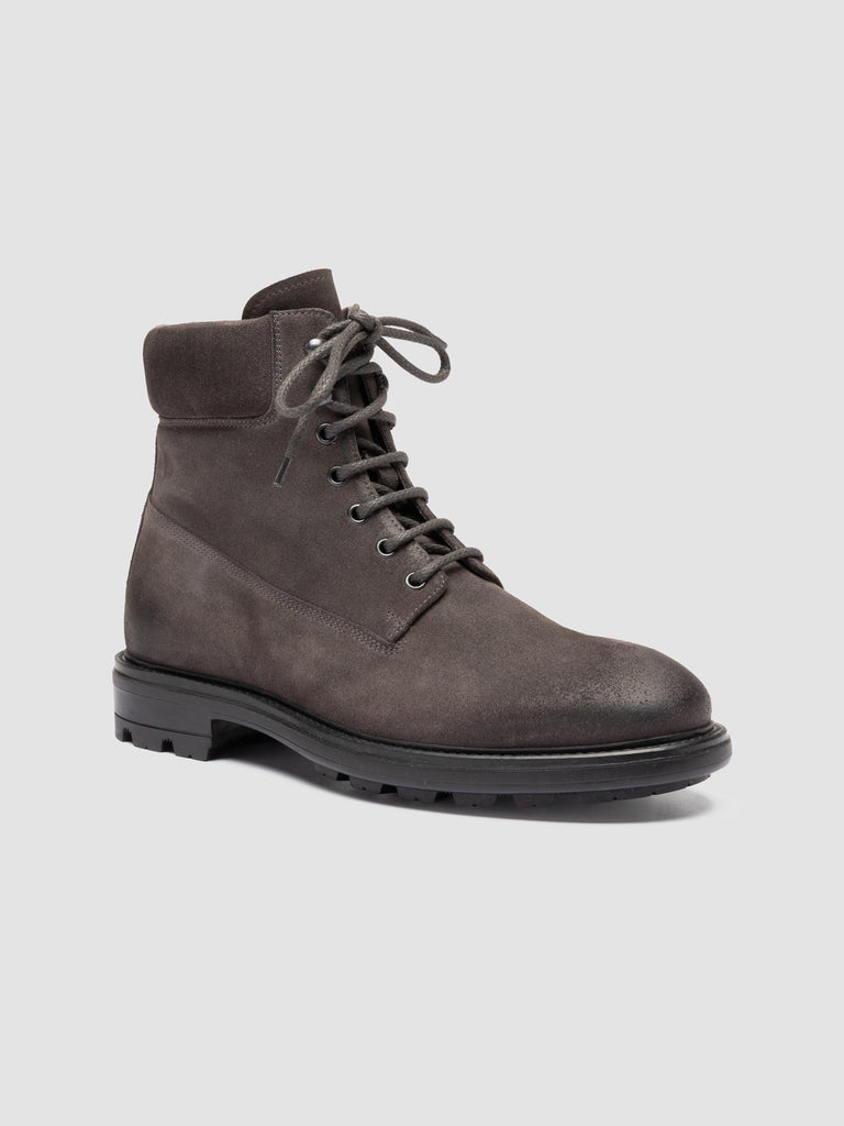 REMOTE 001 - Grey Suede Lace Up Boots