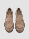RUGGED 008 - Taupe Suede Penny Loafers - thumb image 2,side view