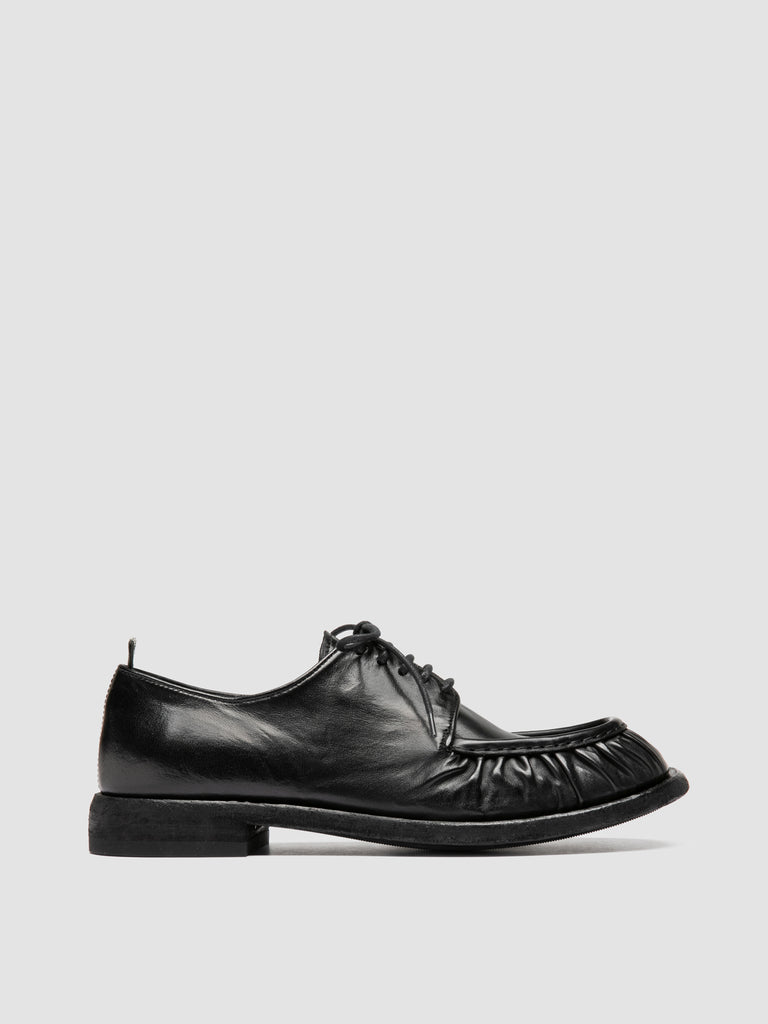 RUGGED 018 - Scarpe Derby in Pelle Nera