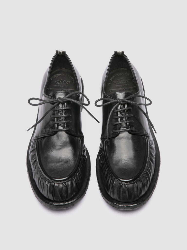 RUGGED 018 - Scarpe Derby in Pelle Nera