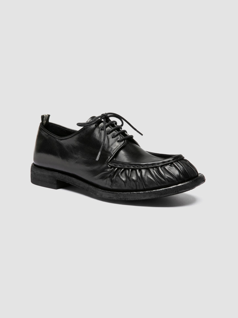RUGGED 018 - Scarpe Derby in Pelle Nera