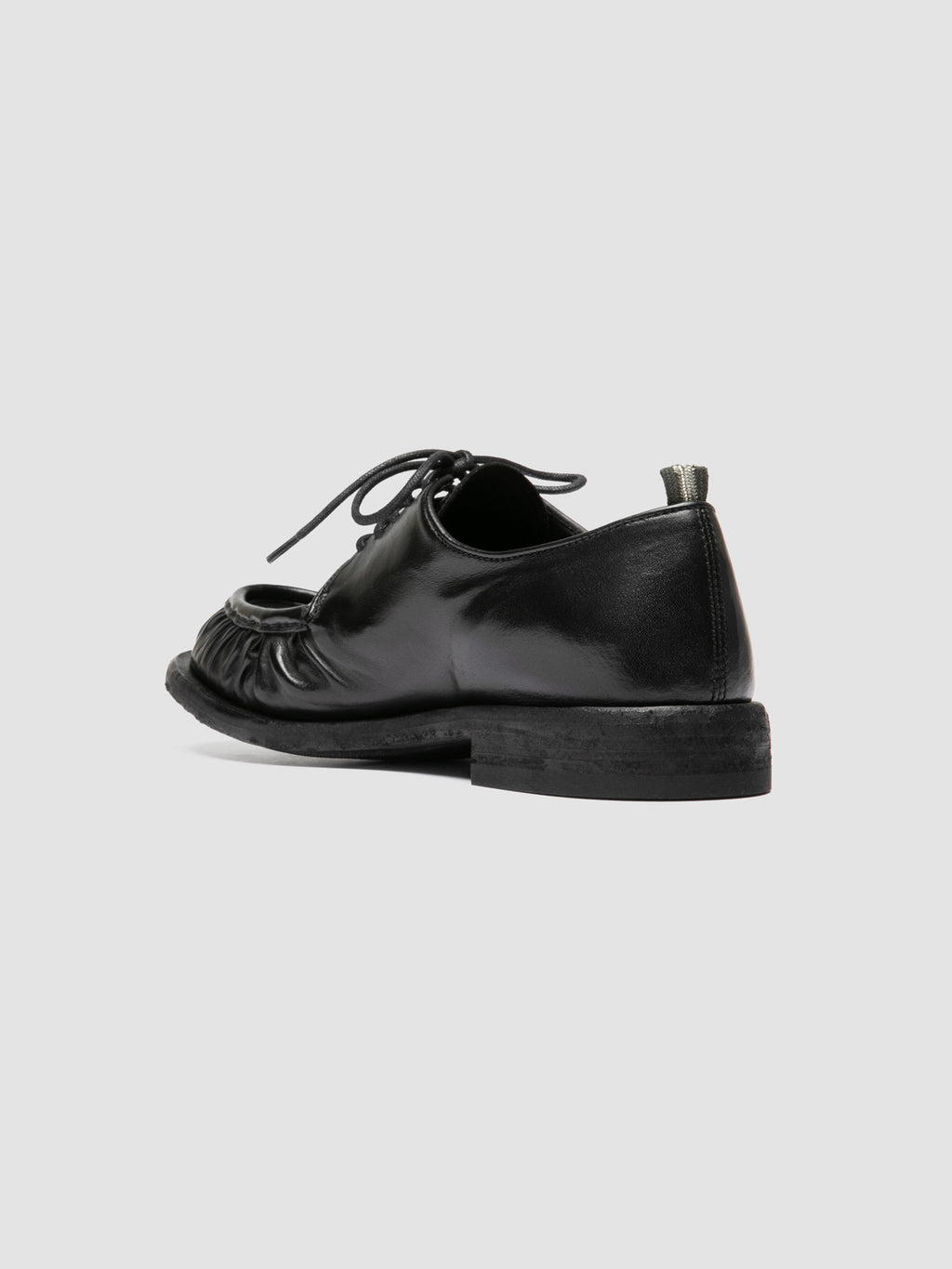 RUGGED 018 - Scarpe Derby in Pelle Nera - image 4,side view