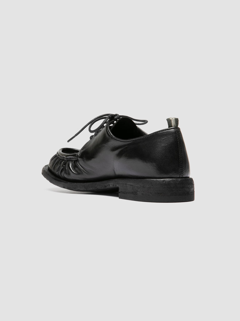 RUGGED 018 - Scarpe Derby in Pelle Nera