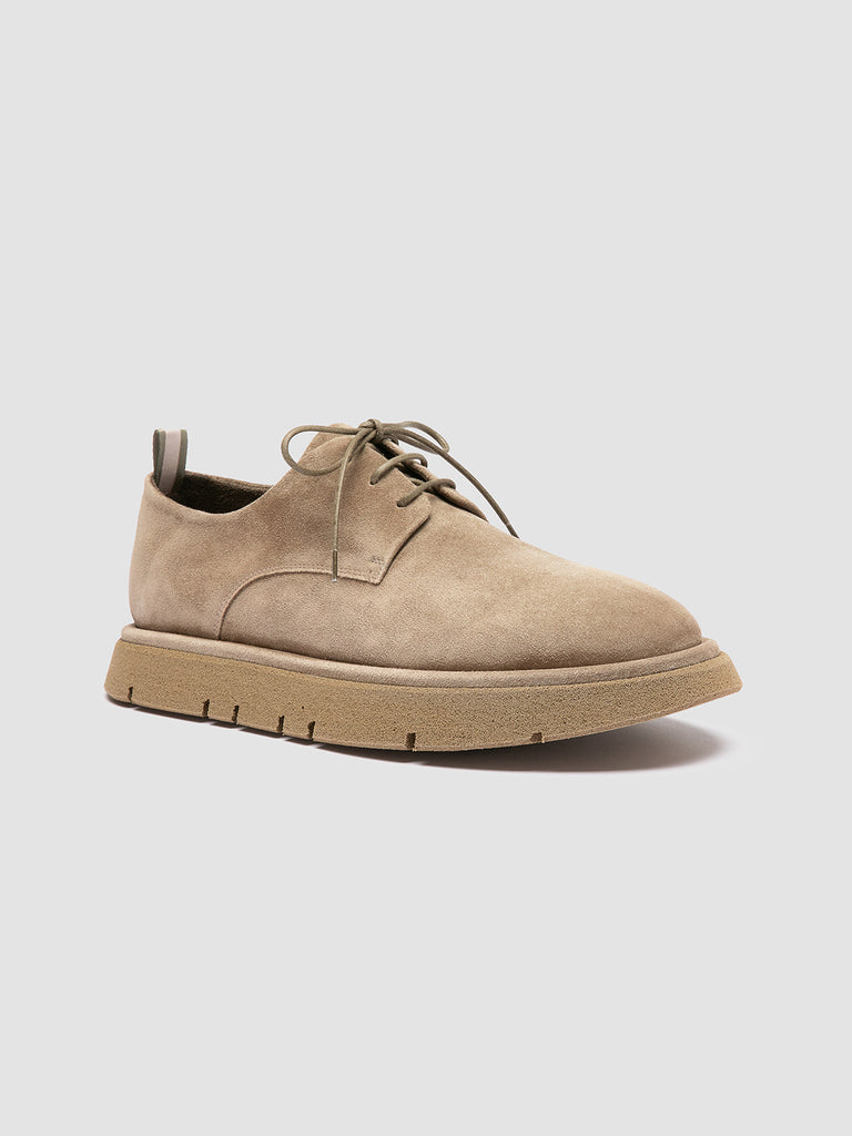SATURNINE 001 - Derby in Pelle Scamosciata Tortora