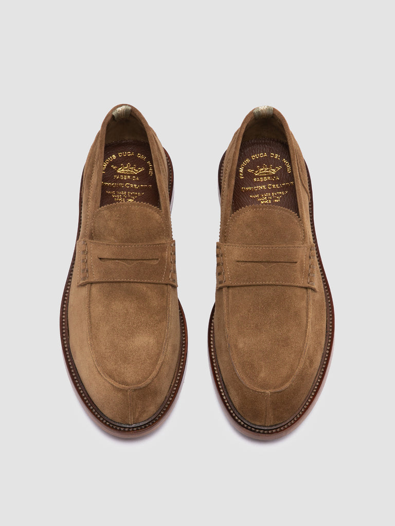 SAX 001 - Brown Suede Penny Loafers Men Officine Creative - 2