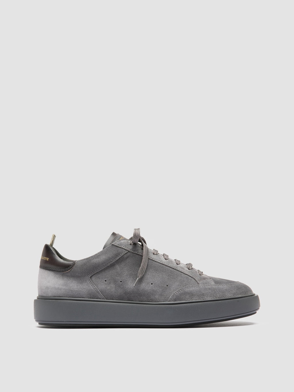 SEQUEL 001 - Sneaker in Pelle e Pelle Scamosciata Grigia - image 1,side view