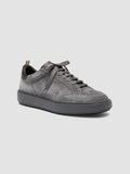 SEQUEL 001 - Sneaker in Pelle e Pelle Scamosciata Grigia - thumb image 3,side view