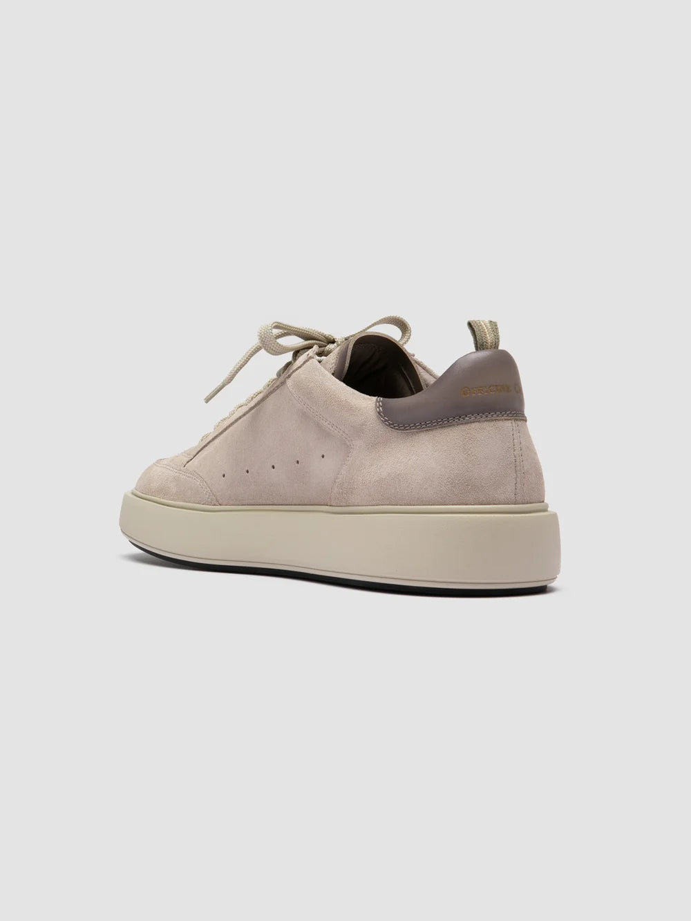 SEQUEL 001 - Sneaker in Pelle e Pelle Scamosciata Avorio - image 4,side view
