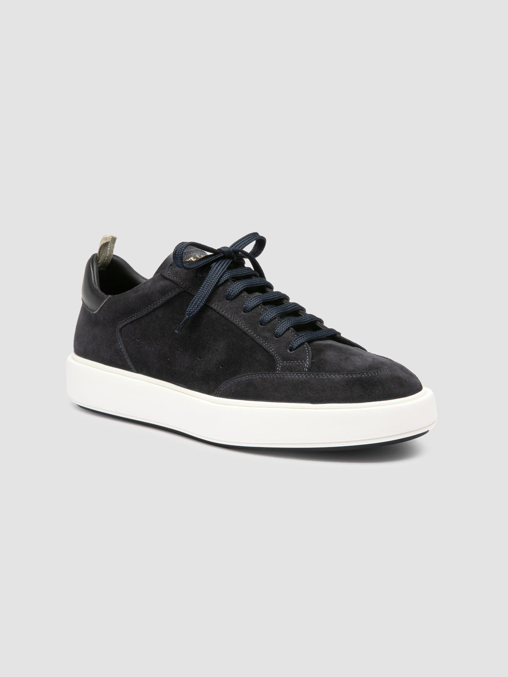SEQUEL 002 - Sneaker in Pelle e Pelle Scamosciata Blu - image 3,side view