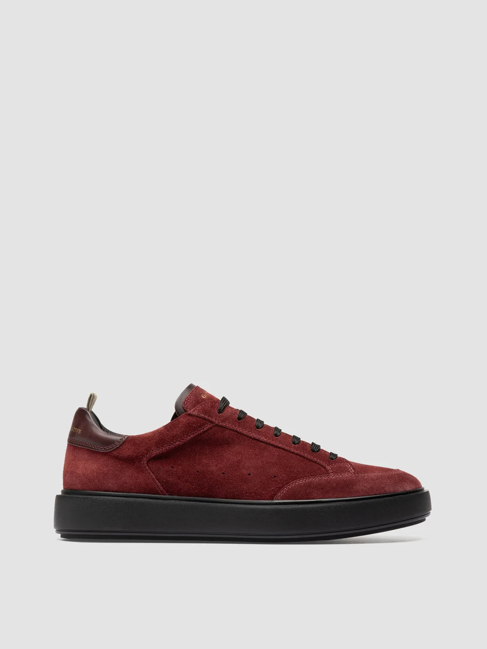 SEQUEL 002 - Burgundy Suede and Leather Sneakers - image 1,side view