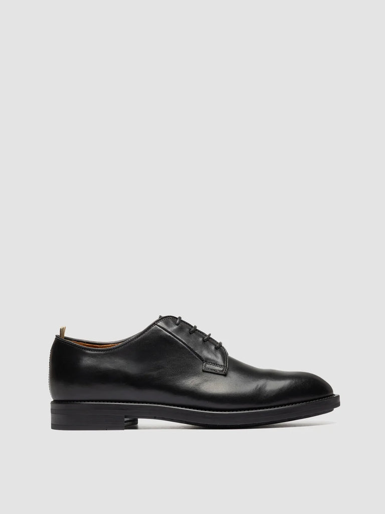 SILENT 001 - Black Leather Derby Shoes