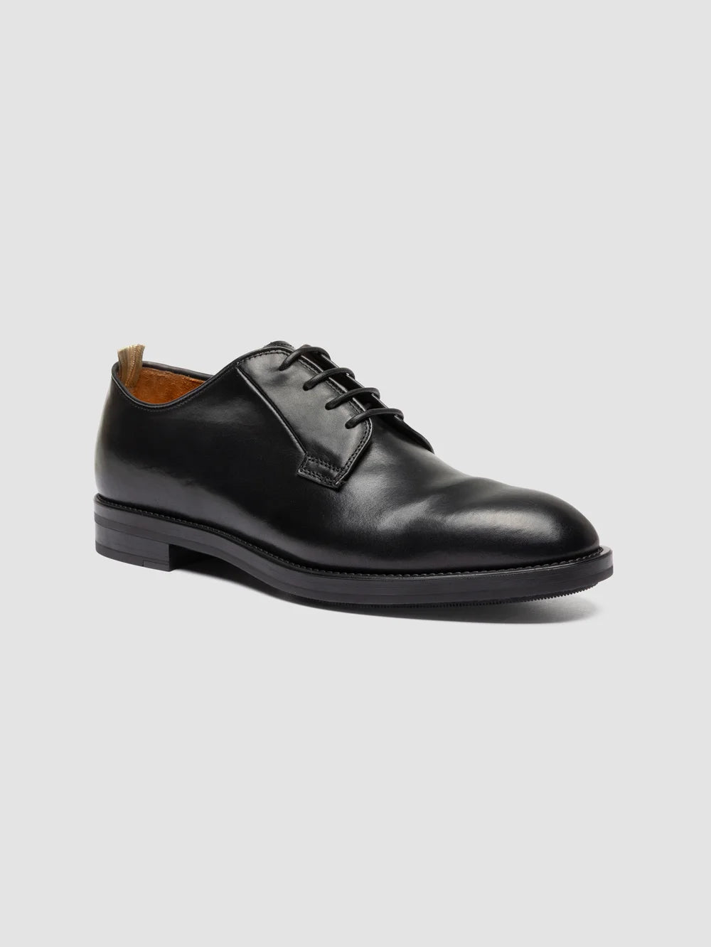 SILENT 001 - Scarpe Derby in Pelle Nera - image 3,side view