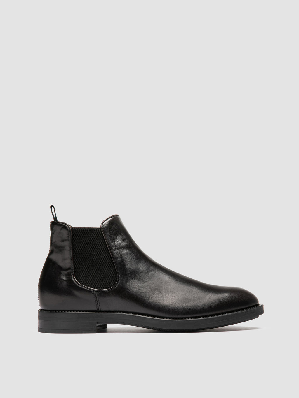 SILENT 003 - Black Leather Chelsea Boots