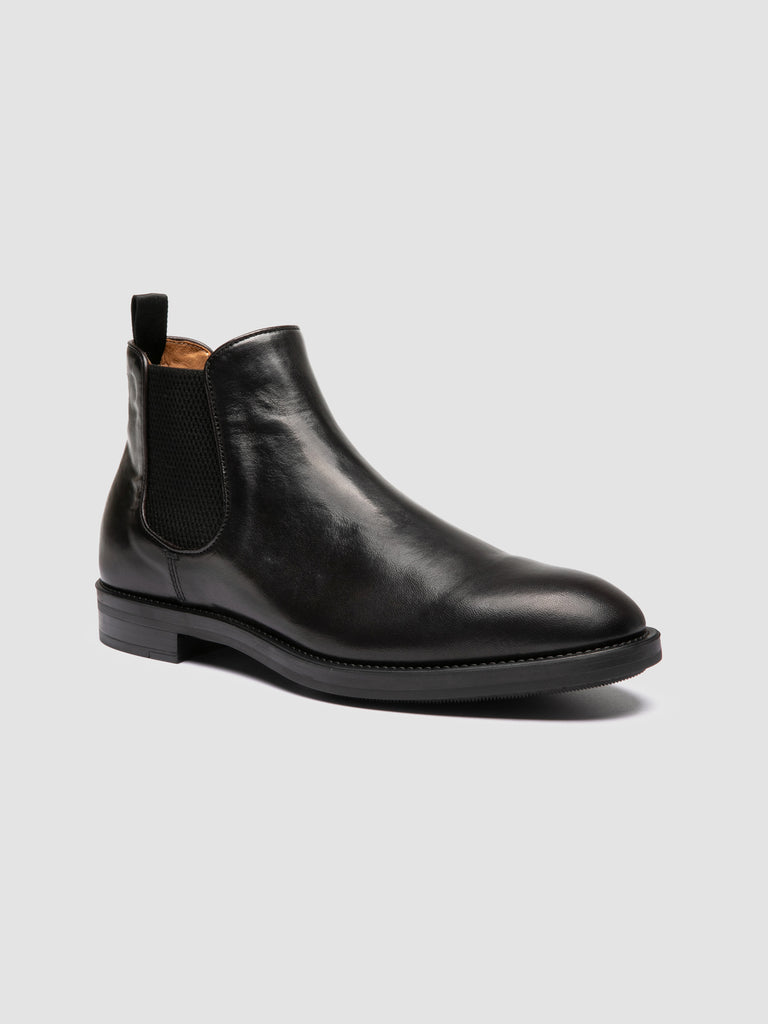 SILENT 003 - Black Leather Chelsea Boots
