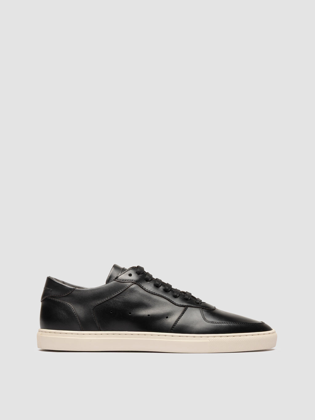 SISSO 001 - Black Leather Low Top Sneakers - image 1,side view