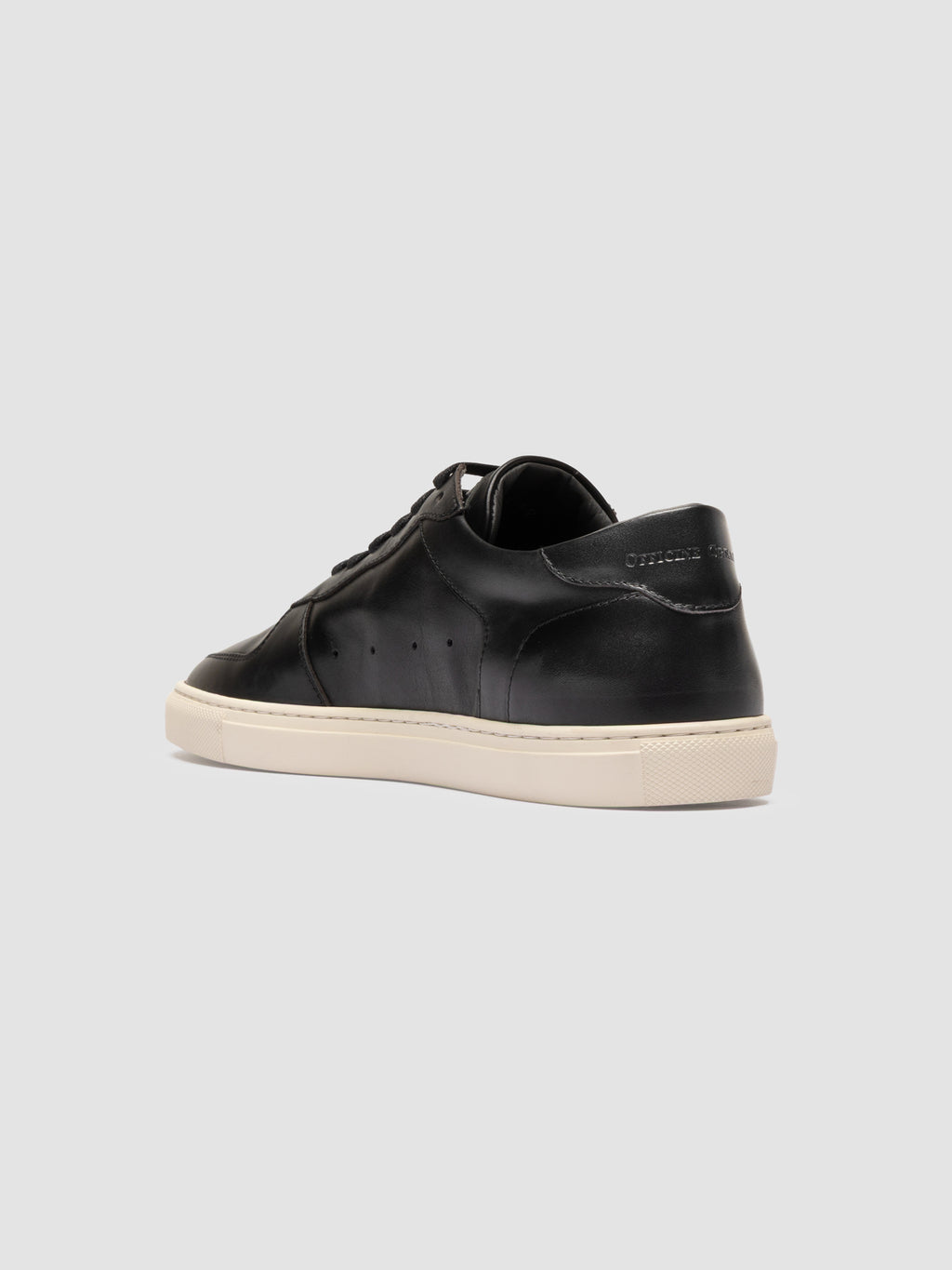 SISSO 001 - Black Leather Low Top Sneakers - image 4,side view